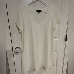 White Lulus dress (worn for rehearsal dinner)